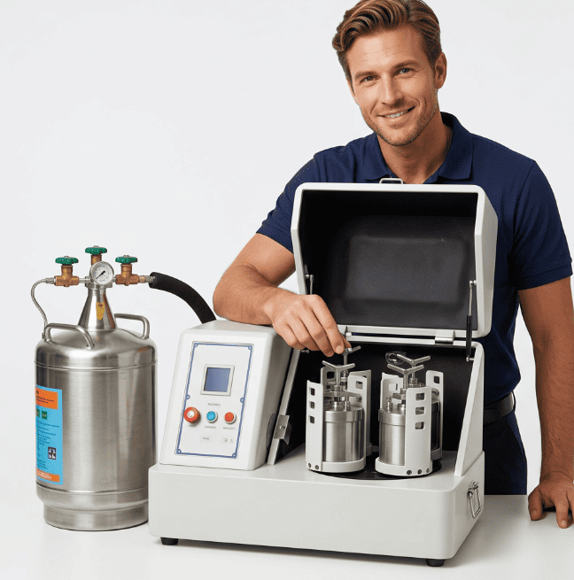 Laboratory Planetary Ball Mill External Cooling Device Low Temperature Grinding Machine Advanced Material Research