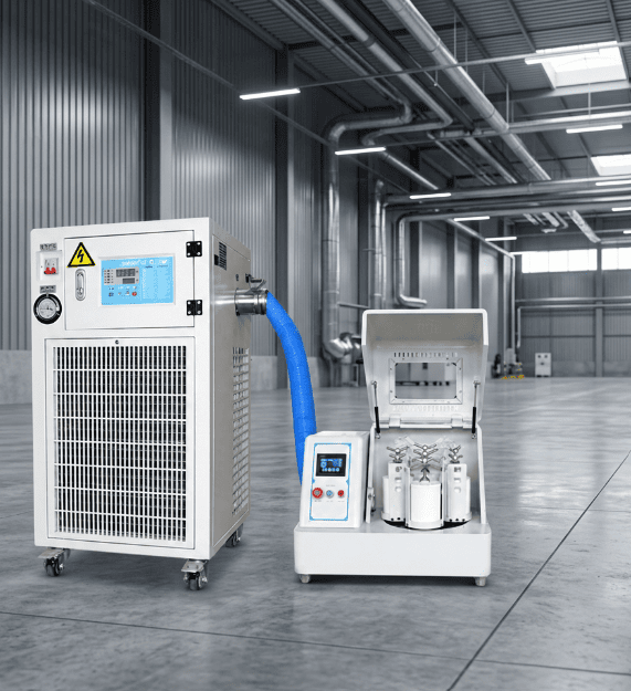 Vertical Square Planetary Ball Mill With External Cooling System Laboratory Ball Mill Low Temperature Powder Milling Equipment
