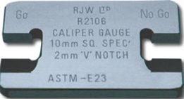 BLACKS CHARPY Specimen Size and Notch Depth Caliper Gauges with UKAS Certificates